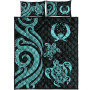 Pohnpei Quilt Bed Set - Turquoise Tentacle Turtle 5