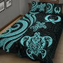 Pohnpei Quilt Bed Set - Turquoise Tentacle Turtle 3