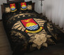 Kiribati Polynesian Quilt Bed Set Hibiscus Gold 1