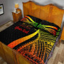 Fiji Custom Personalised Quilt Bet Set - Reggae Polynesian Tentacle Tribal Pattern Crest 4