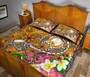 Pohnpei Custom Personalised Quilt Bed Set - Turtle Plumeria (Gold) 4