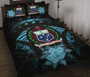 Samoa Polynesian Quilt Bed Set Hibiscus Blue 1