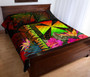 Wallis and Futuna Polynesian Quilt Bed Set - Hibiscus and Banana Leaves 3