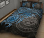 Federated States Of Micronesia Quilt Bed Set - Federated States Of Micronesia Seal & Blue Turtle Hibiscus 2