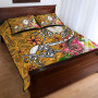 Kosrae Quilt Bed Set - Turtle Plumeria (Gold) 1