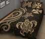 Wallis and Futuna Quilt Bed Set - Gold Tentacle Turtle 2