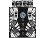 Northern Mariana Islands Quilt Bed Set - Northern Mariana Islands Seal & Polynesian White Tattoo Style 1