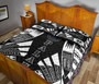 Northern Mariana Islands Quilt Bed Set - Northern Mariana Islands Seal & Polynesian White Tattoo Style 5