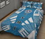 Northern Mariana Islands Quilt Bed Set - Northern Mariana Islands Seal & Polynesian White Tattoo Style 3