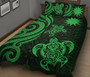 Nauru Quilt Bed Set - Green Tentacle Turtle 2