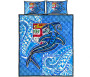 Fiji Quilt Bed Set - Blue Shark Polynesian Tattoo 5