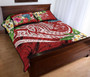 Fiji Polynesian Quilt Bed Set - Summer Plumeria (Red) 3