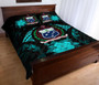 Samoa Polynesian Quilt Bed Set Hibiscus Turquoise 3