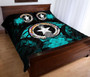 Northern Mariana Islands Polynesian Quilt Bed Set Hibiscus Turquoise 3