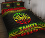 Tahiti Polynesian Quilt Bed Set - Tahiti Flag Reggae Fog Style 2