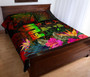 Fiji Polynesian Quilt Bed Set - Hibiscus and Banana Leaves 3