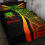 Tuvalu Custom Personalised Quilt Bet Set - Reggae Polynesian Tentacle Tribal Pattern 1