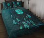 Fiji Polynesian Quilt Bed Set Dreamcatcher Blue 1