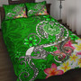 Tahiti Quilt Bed Set - Turtle Plumeria (Green) 1