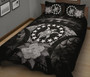 Cook Islands Polynesian Quilt Bed Set Hibiscus Gray 2