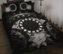 Cook Islands Polynesian Quilt Bed Set Hibiscus Gray 1