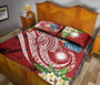 Marshall Islands Polynesian Quilt Bed Set - Summer Plumeria (Red) 4