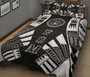 Federated States of Micronesia Quilt Bed Set - Federated States of Micronesia Seal Polynesian White Tattoo Style 3