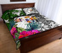 Niue Quilt Bed Set White - Turtle Plumeria Banana Leaf 3