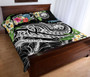 FSM Polynesian Quilt Bed Set - Summer Plumeria (Black) 3
