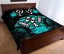 Kosrae Polynesian Quilt Bed Set Hibiscus Turquoise 3