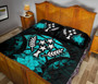 Kosrae Polynesian Quilt Bed Set Hibiscus Turquoise 4