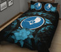 Yap Polynesian Quilt Bed Set Hibiscus Blue 2