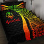 Guam Custom Personalised Quilt Bet Set - Reggae Polynesian Tentacle Tribal Pattern 1