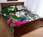 Chuuk Quilt Bed Set White - Turtle Plumeria Banana Leaf 3