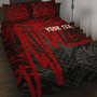 Tahiti Personalised Quilt Bed Set - Tahiti Seal In Heartbeat Patterns Style (Red) 1