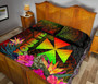 Wallis and Futuna Polynesian Personalised Quilt Bed Set - Hibiscus and Banana Leaves 4