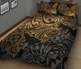 Tonga Polynesian Quilt Bed Set - Gold Turtle Flowing 2