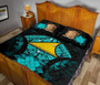 Tokelau Polynesian Quilt Bed Set Hibiscus Turquoise 4