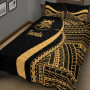 Tuvalu Quilt Bet Set - Gold Polynesian Tentacle Tribal Pattern 2