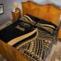 Tuvalu Quilt Bet Set - Gold Polynesian Tentacle Tribal Pattern 4