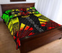 Tuvalu Quilt Bed Set - Tuvalu Coat Of Arms Reggae Tattoo Style 4