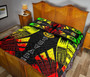 Tuvalu Quilt Bed Set - Tuvalu Coat Of Arms Reggae Tattoo Style 5