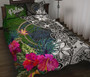Palau Quilt Bed Set - Turtle Plumeria Banana Leaf Crest 1