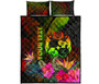 Tonga Polynesian Personalised Quilt Bed Set - Hibiscus and Banana Leaves 5