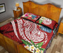Tonga Polynesian Quilt Bed Set - Summer Plumeria (Red) 4