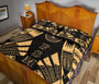 Federated States of Micronesia Quilt Bed Set - Federated States of Micronesia Seal Polynesian Yellow Tattoo Style 5