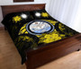 Marshall Islands Polynesian Quilt Bed Set Hibiscus Yellow 3