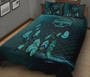 Marquesas Islands Polynesian Quilt Bed Set Dreamcatcher Blue 2