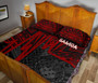 Samoa Quilt Bed Set - Samoa Seal With Polynesian Pattern In Heartbeat Style (Red) 4