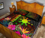 The Philippines Polynesian Quilt Bed Set - Hibiscus and Banana Leaves 4